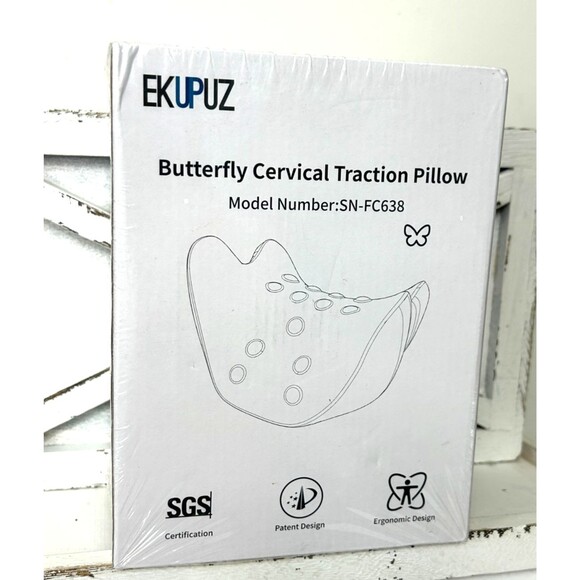 EKUPUZ Butterfly Cervical Traction Pillow Device Neck Shoulder Chiropractic - Picture 3 of 7